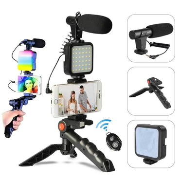 Vlogging Kit AY49 | Smartphone LED Fill Light & Mini Tripod