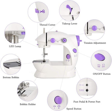 Mini Electric Sewing Machine – Portable Double Thread Stitching Tool