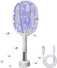 Electric Mosquito Killer Racket 2-in-1 | LED Bug Zapper