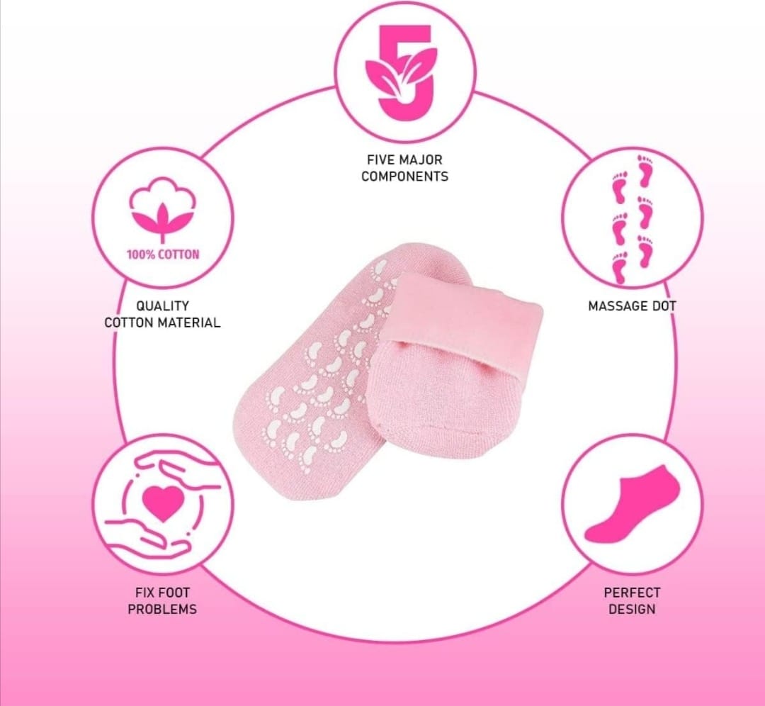 Spa Gel Socks – Moisturizing Silicone Foot Care for Cracked Heels