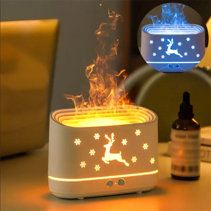Flame Aroma Air Humidifier | Cool Mist Diffuser for Home & Car