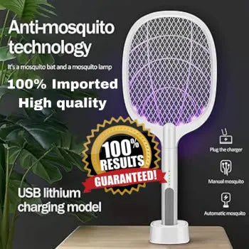 Electric Mosquito Killer Racket 2-in-1 | LED Bug Zapper