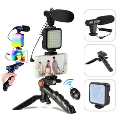 Vlogging Kit AY49 | Smartphone LED Fill Light & Mini Tripod