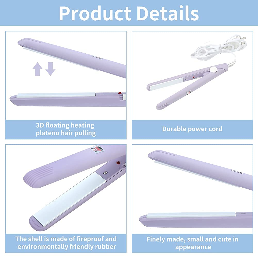 Mini Hair Straightener | Portable Ceramic Flat Iron for Travel