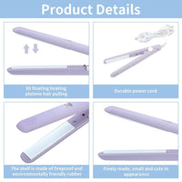 Mini Hair Straightener | Portable Ceramic Flat Iron for Travel