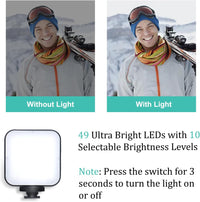 Vlogging Kit AY49 | Smartphone LED Fill Light & Mini Tripod