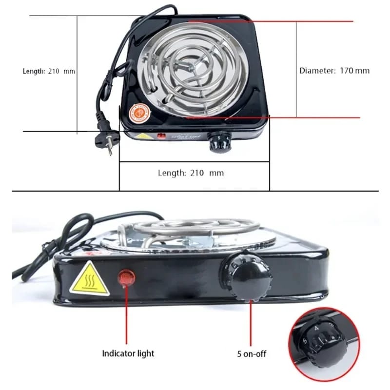 Hot Plate Electric Stove 1000W | Mini Portable Cooker
