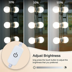 10-Bulb Vanity Light | USB Makeup Mirror LED Strip