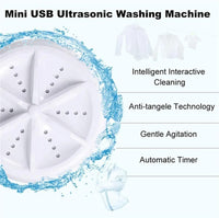 Mini USB Turbo Washing Machine – Portable Travel Washer for Clothes & Pots
