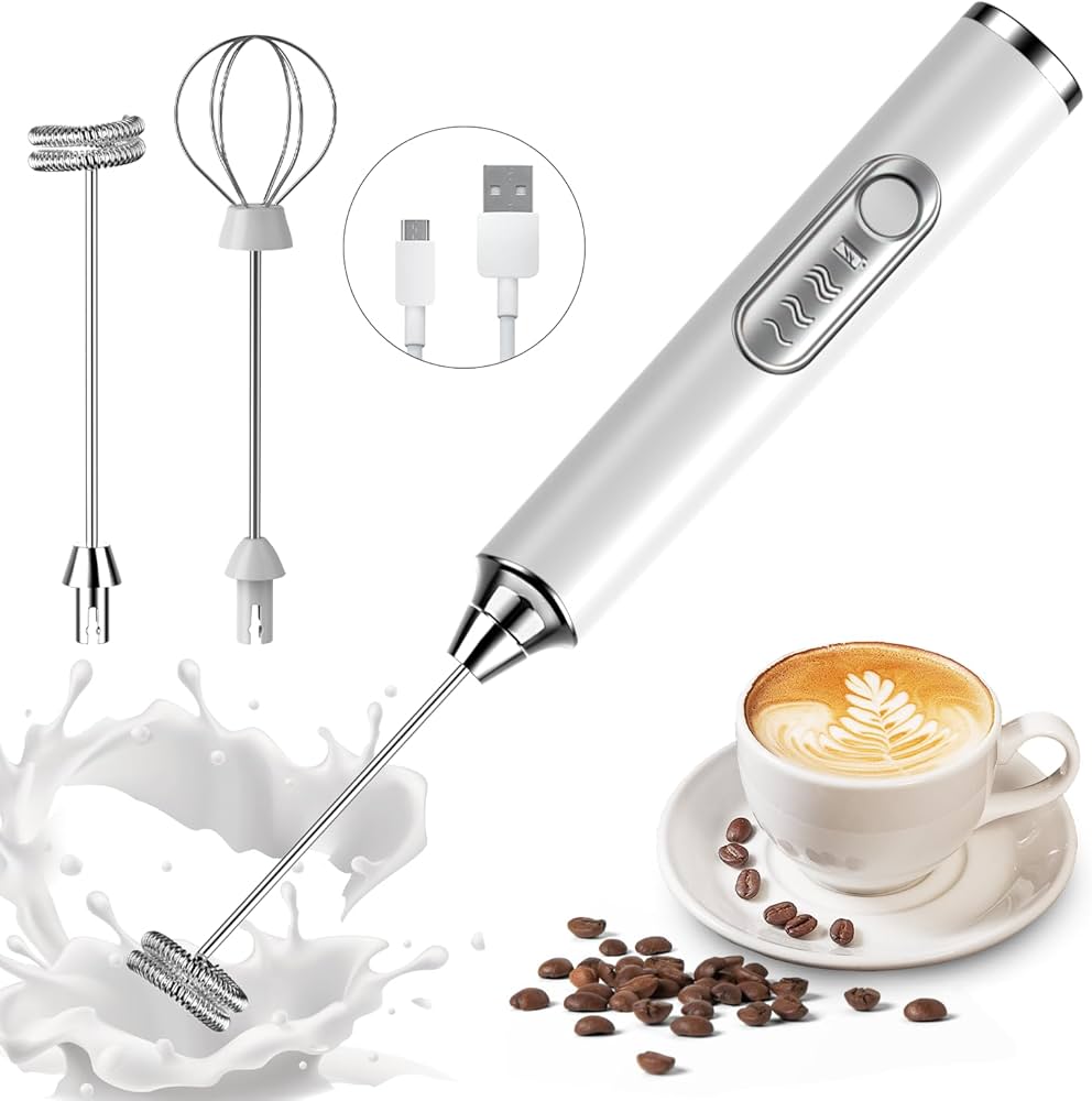 2-in-1 Coffee Beater | Electric Milk Frother & Egg Whisk